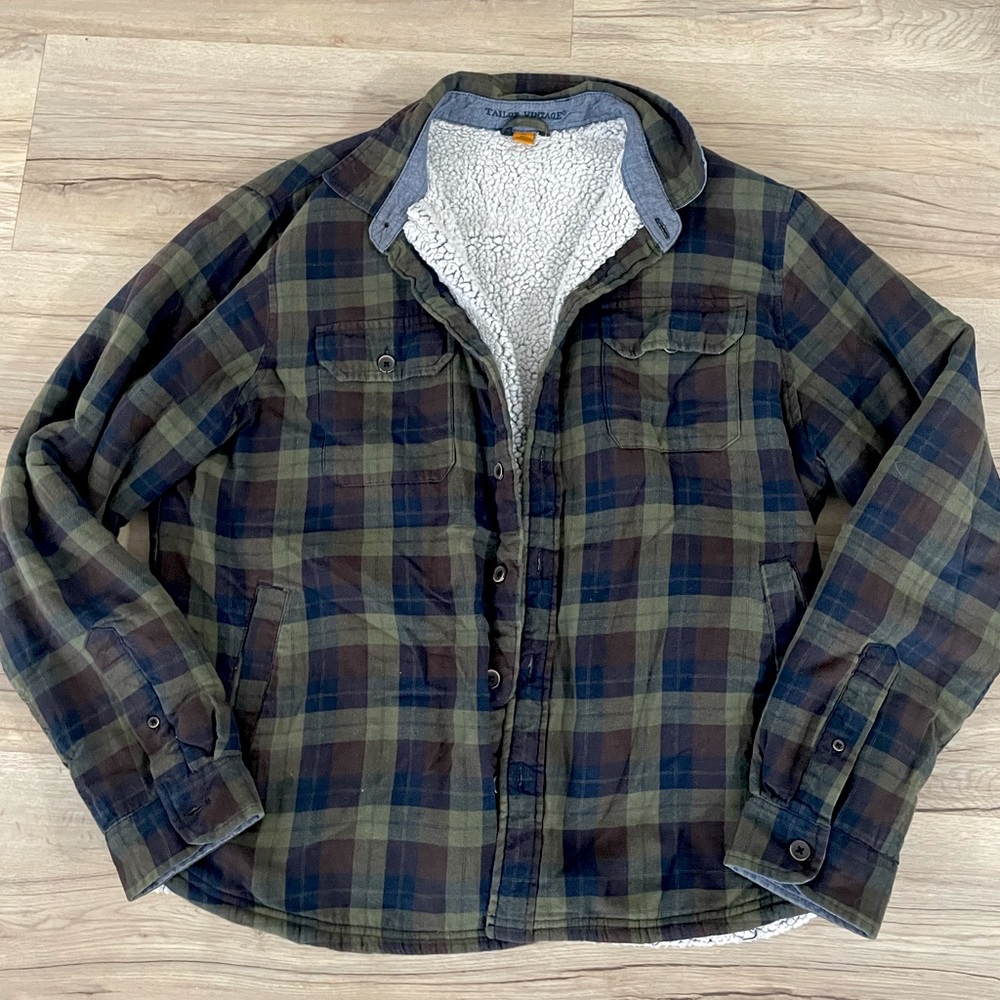 Tailor Vintage Men’s Sherpa Lined Shacket XL